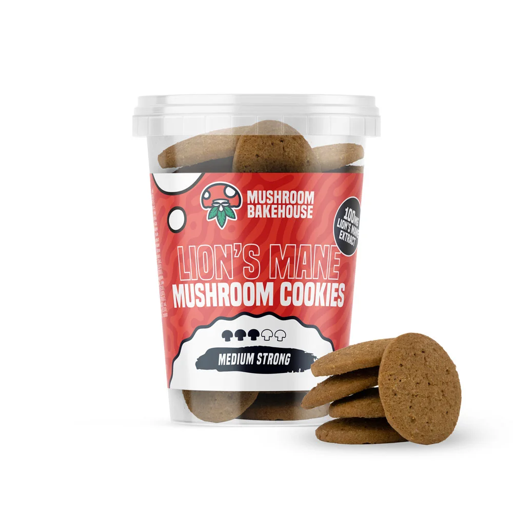 Mush-cookies-bucket-100 Galletas de champiñones melena de león (100mg,200mg,300mg) - Imagen 4