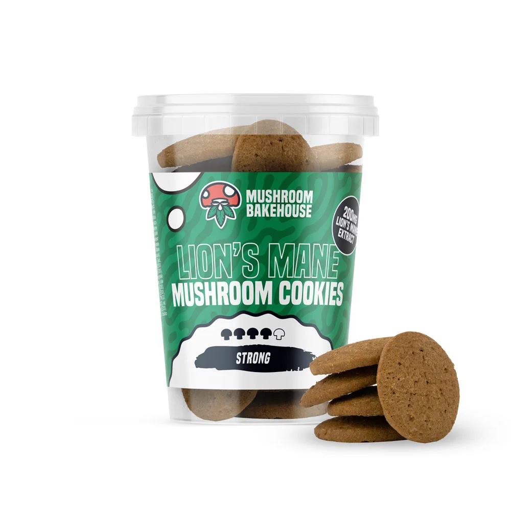 Mush-cookies-bucket-200 Galletas de champiñones melena de león (100mg,200mg,300mg) - Imagen 3